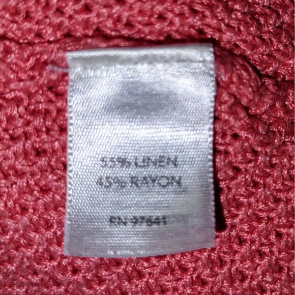 J.Jill Cardigan Sweater Peach Womens Size Small Short Sleeves Linen Blend - Picture 6 of 7